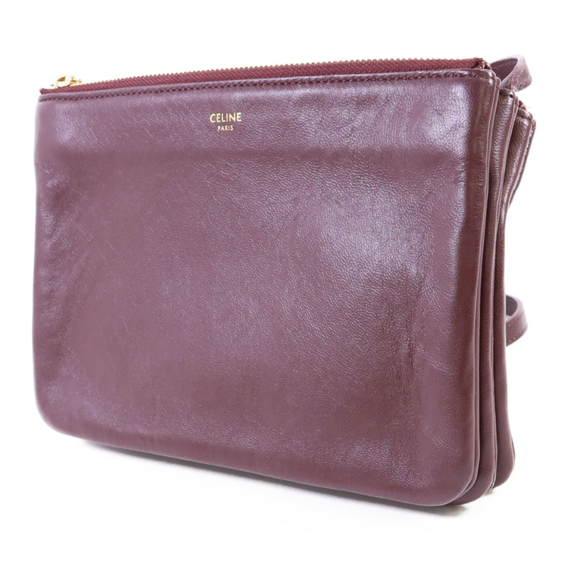 CELINE 牛皮皮革Trio Bag金扣肩背袋-2