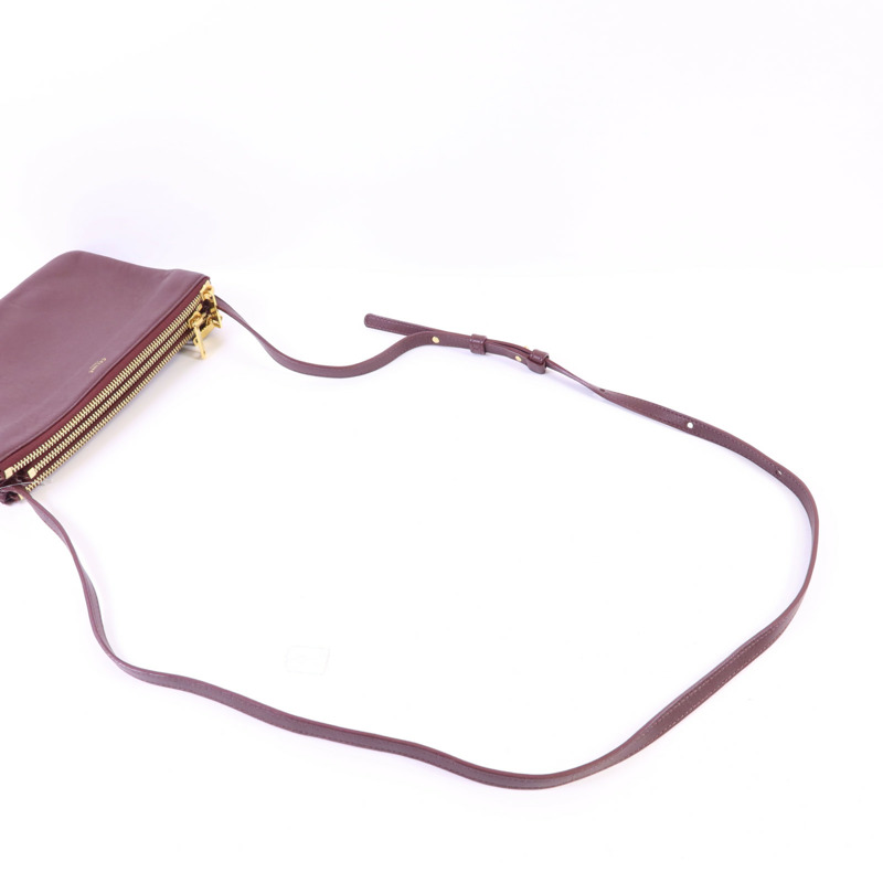 CELINE 牛皮皮革Trio Bag金扣肩背袋-4