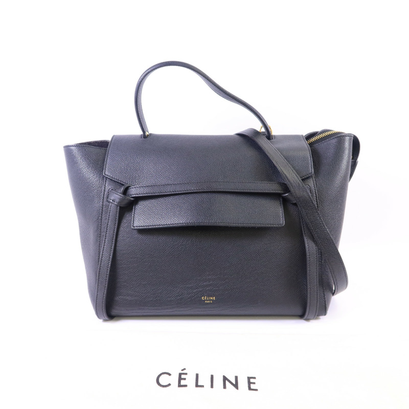 CELINE 牛皮皮革Belt Bag金扣手挽肩背兩用袋-21