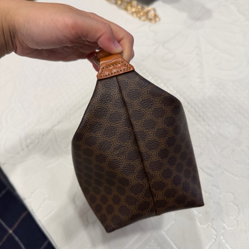 Celine Macadam 棕色 老花飯盒 中古 飯盒包 Vintage-3