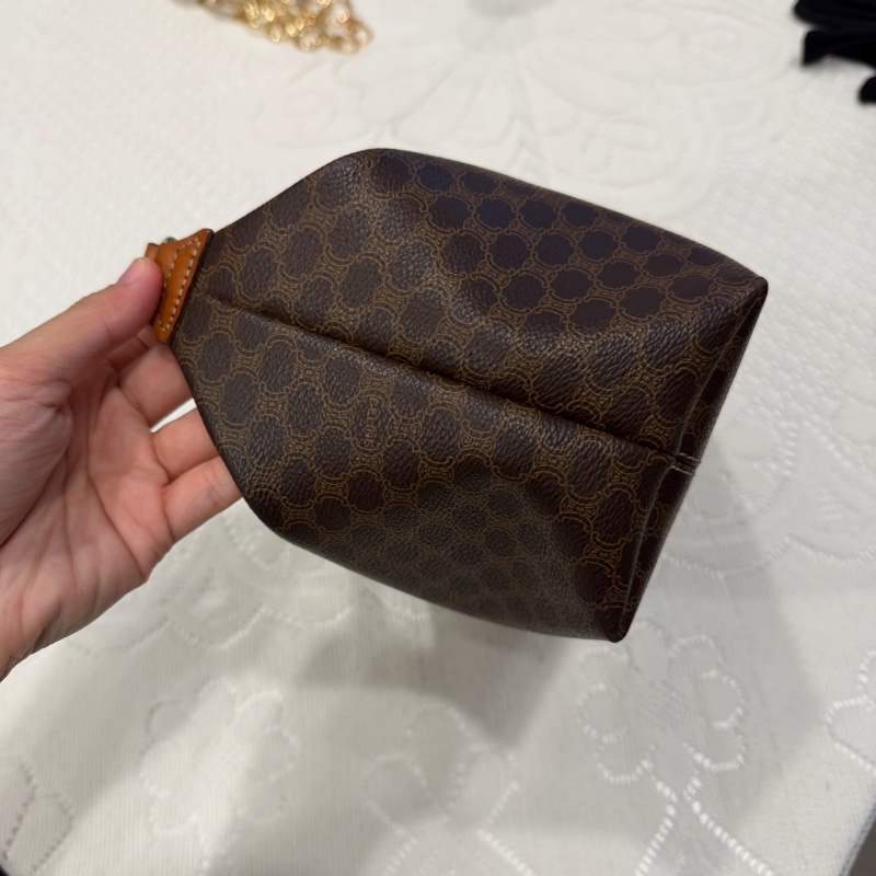 Celine Macadam 棕色 老花飯盒 中古 飯盒包 Vintage-7