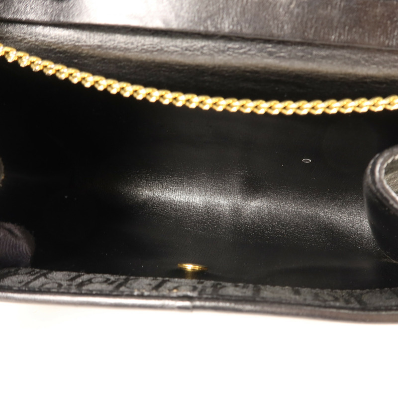 Dior 帆布Vintage Chain Shoulder金扣鏈帶肩背袋包-5
