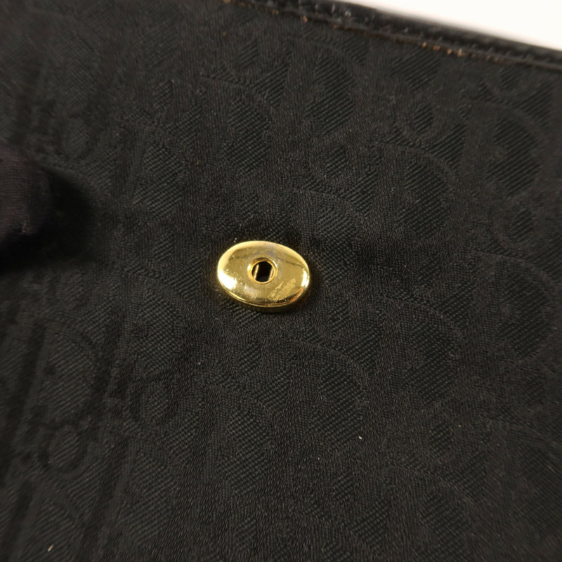 Dior 帆布Vintage Chain Shoulder金扣鏈帶肩背袋包-7