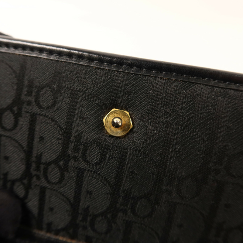 Dior 帆布Vintage Chain Shoulder金扣鏈帶肩背袋包-8
