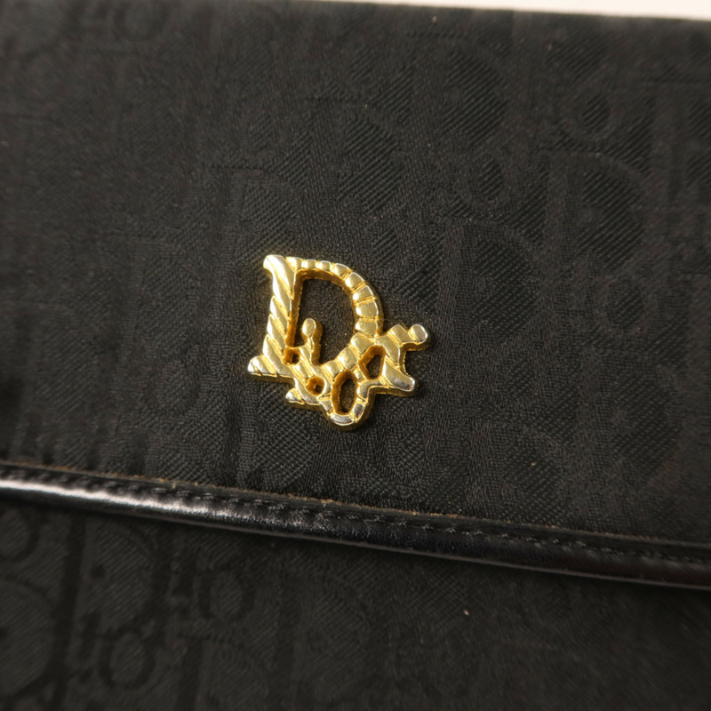 Dior 帆布Vintage Chain Shoulder金扣鏈帶肩背袋包-9