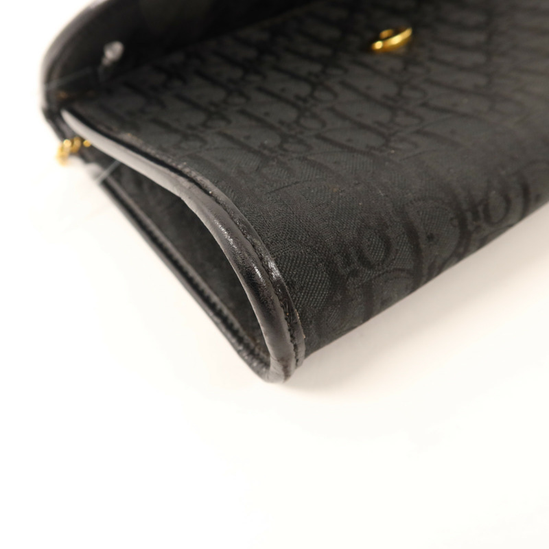 Dior 帆布Vintage Chain Shoulder金扣鏈帶肩背袋包-11
