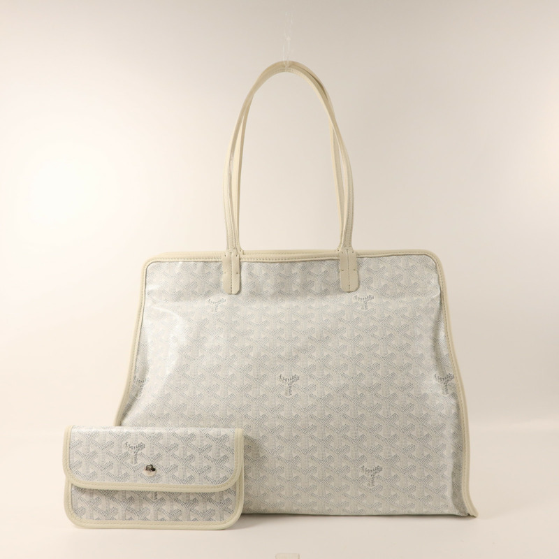 GOYARD 牛皮皮革Sac Hardy PM銀扣手挽袋-21