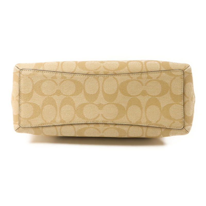 COACH 牛皮皮革Shoulder Bag銀扣手挽肩背兩用袋-3