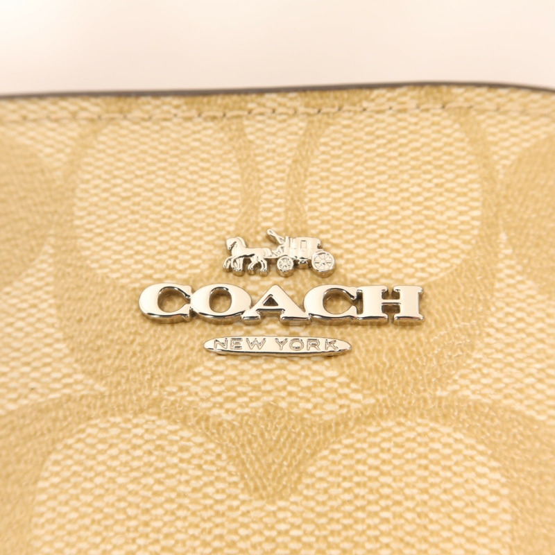 COACH 牛皮皮革Shoulder Bag銀扣手挽肩背兩用袋-12