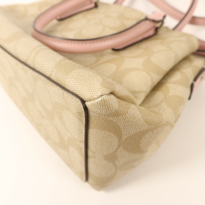 COACH 牛皮皮革Shoulder Bag銀扣手挽肩背兩用袋-15