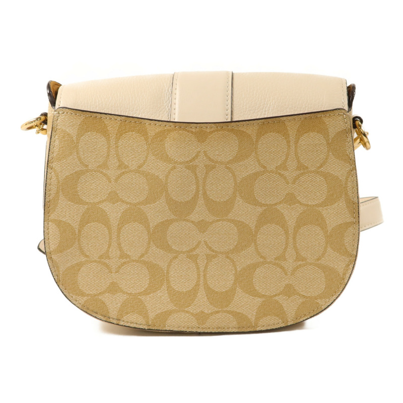 COACH 牛皮皮革Shoulder Bag金扣肩背袋-1