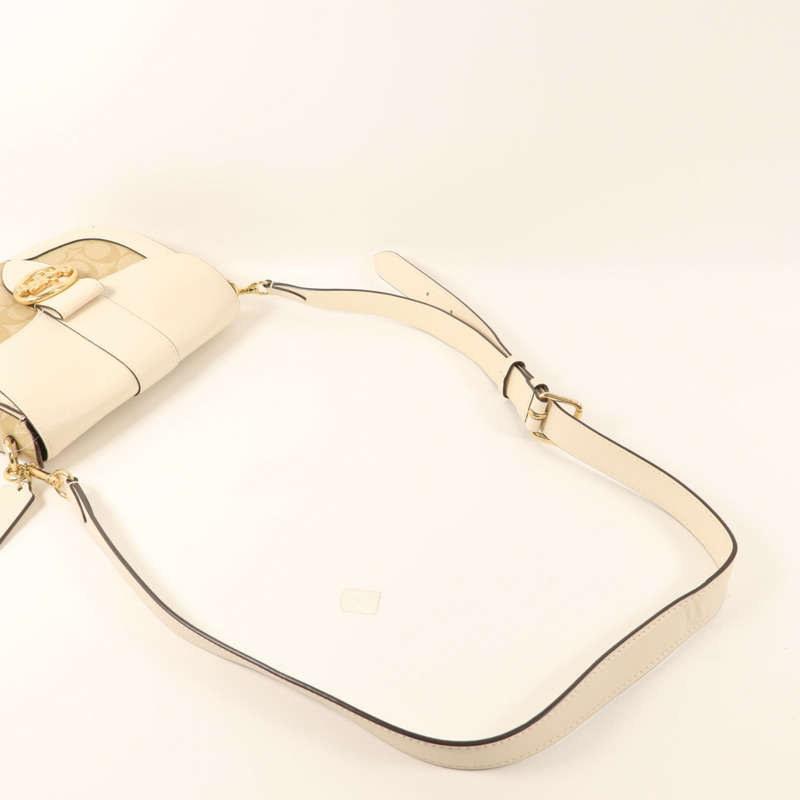 COACH 牛皮皮革Shoulder Bag金扣肩背袋-4