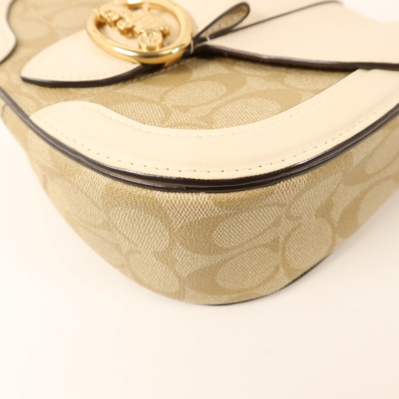 COACH 牛皮皮革Shoulder Bag金扣肩背袋-11
