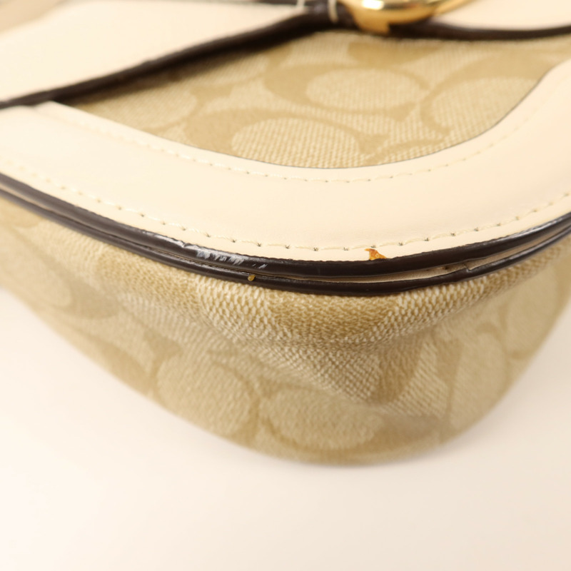 COACH 牛皮皮革Shoulder Bag金扣肩背袋-15