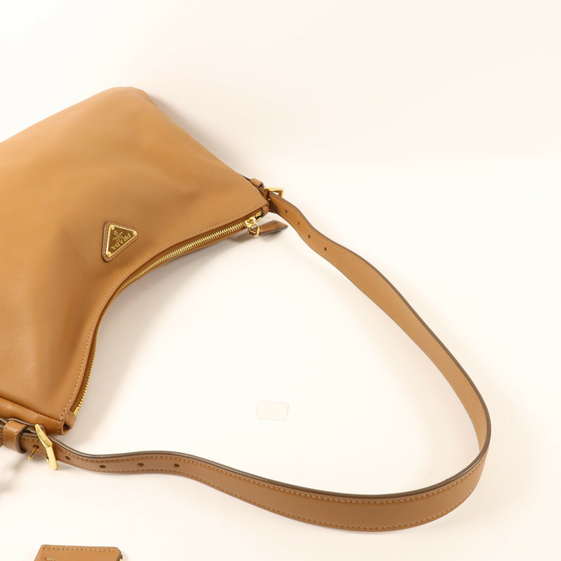 PRADA 牛皮皮革Aimee金扣肩背袋-4