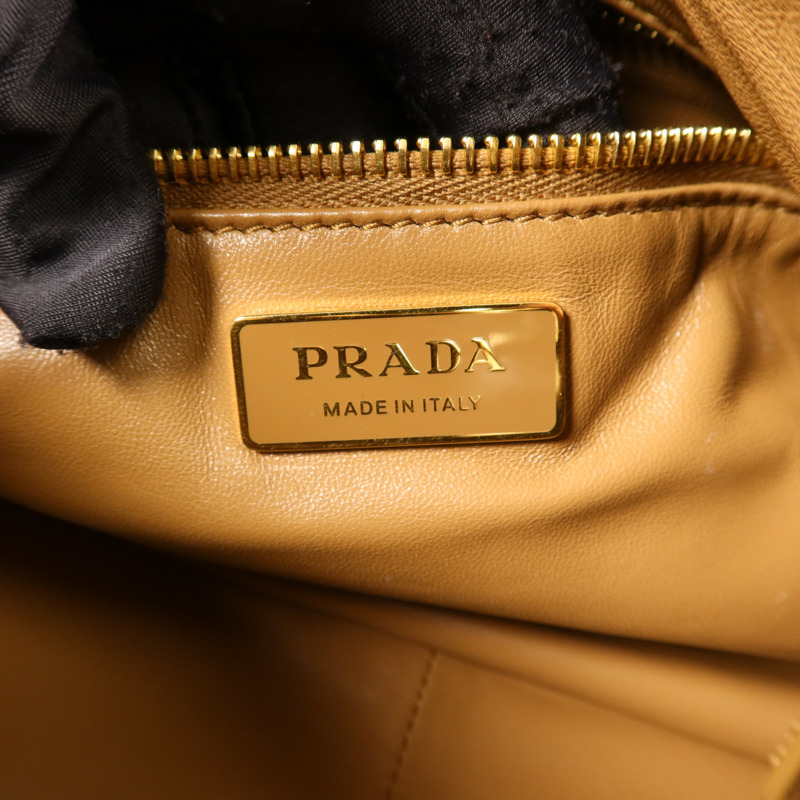 PRADA 牛皮皮革Aimee金扣肩背袋-6