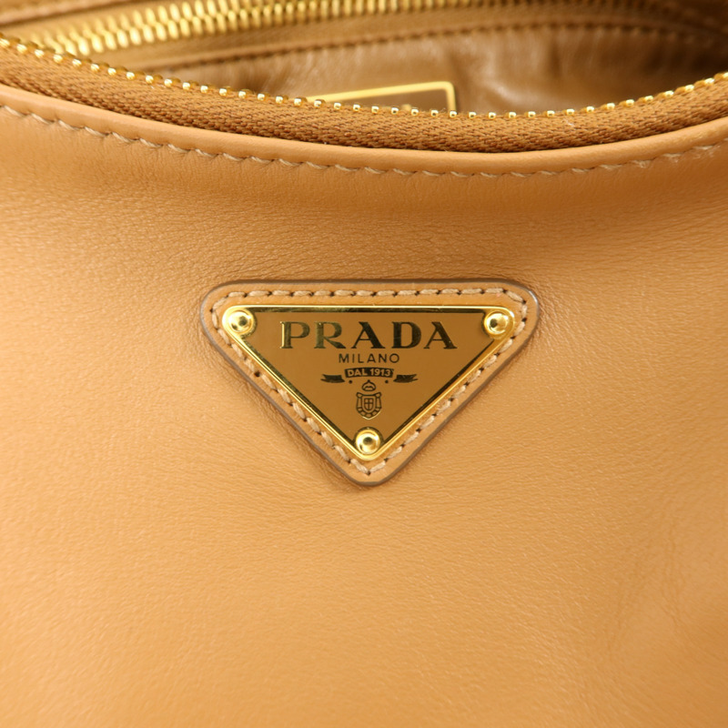 PRADA 牛皮皮革Aimee金扣肩背袋-8
