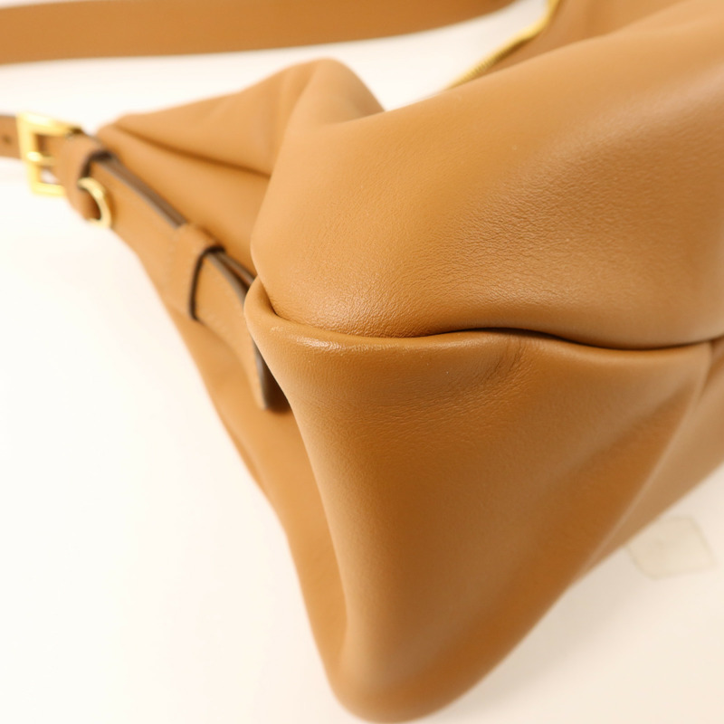 PRADA 牛皮皮革Aimee金扣肩背袋-12