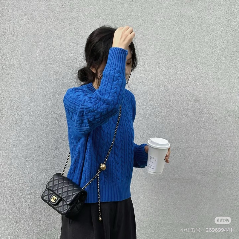 全新CHANEL黑色羊皮金球方胖AS1786-13