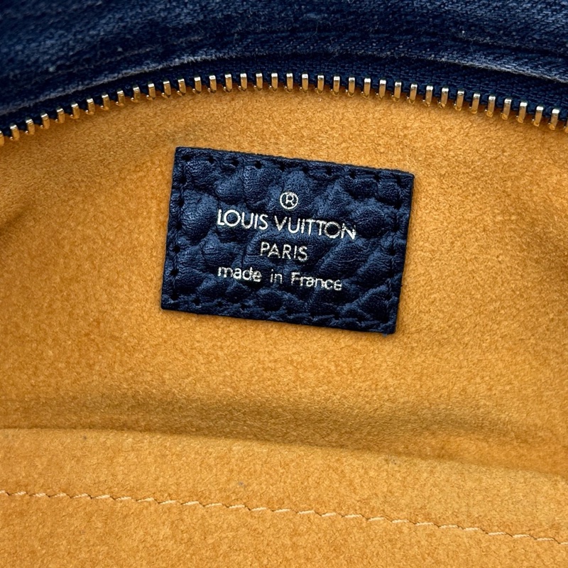 「JL精品代購」 9新lv黑色丹寧cabby牛仔手提托特包-14