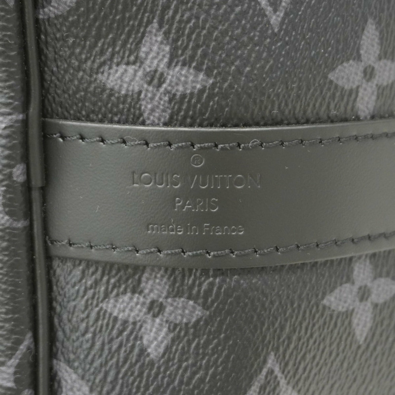 路易威登 Monogram Eclipse Keepall Bandouliere 55 波士頓包 M40605 黑色 男士-4