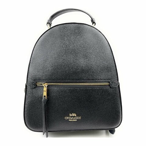 【COACH】PVC拼接皮革前口袋後背包-黑