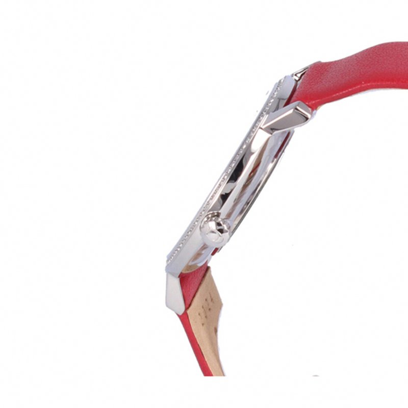 【COACH】簡約皮革錶帶手錶-紅-3