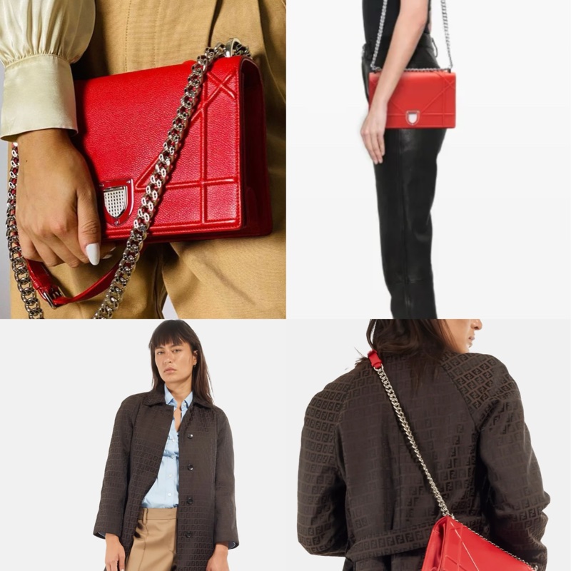 二手Diorama迪奧盾牌包（很新顏色好美）-37