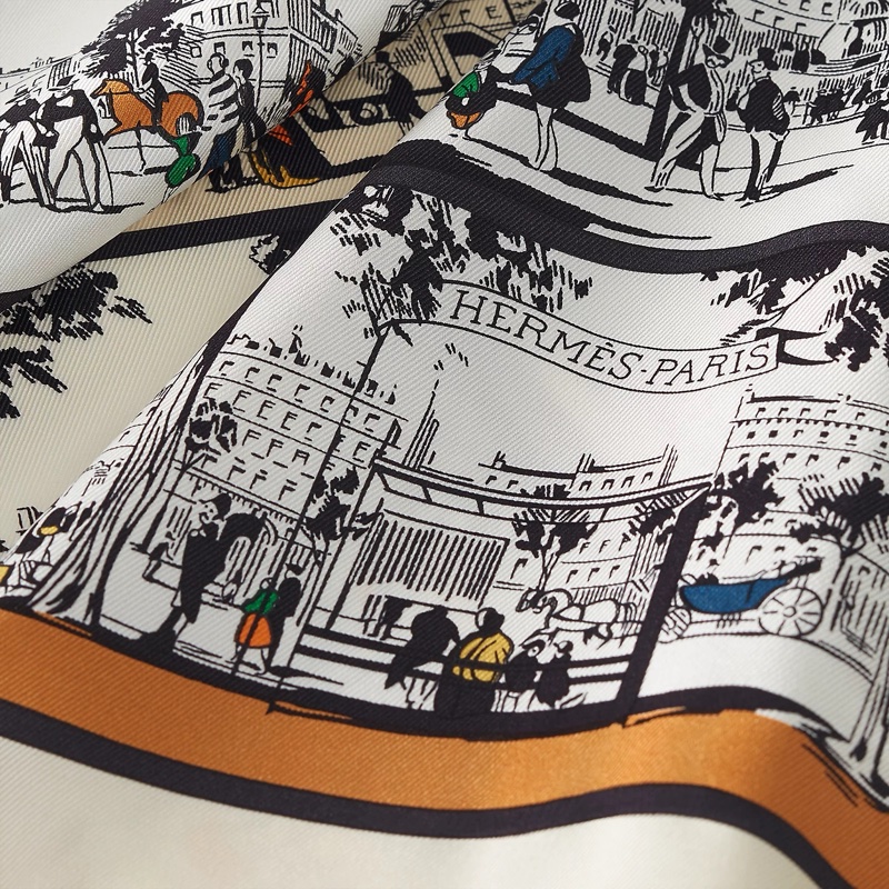 愛馬仕Hermes 70公分 絲巾 巴黎林蔭大道-2