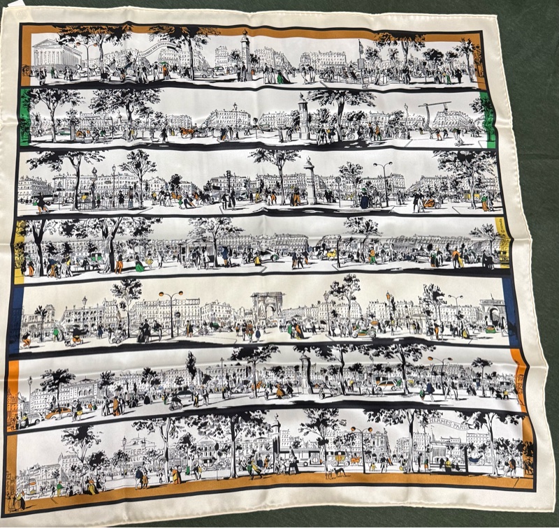 愛馬仕Hermes 70公分 絲巾 巴黎林蔭大道-4