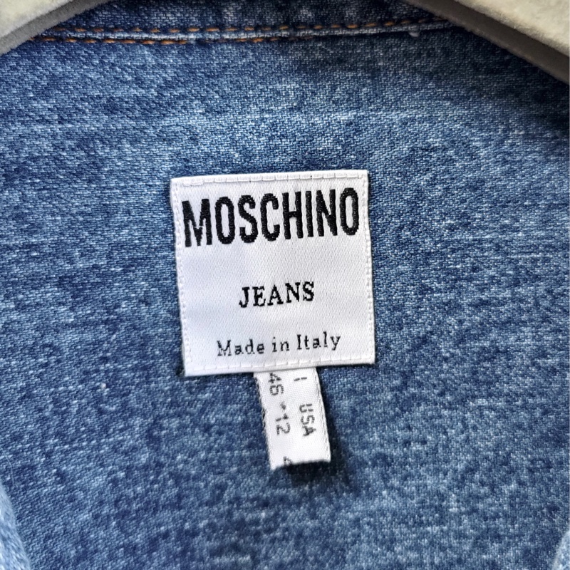 🇮🇹製老品 #MOSCHINO 荷葉邊丹寧襯衫 珍珠扣 | 嬉皮 | 牛仔 | 60s | VTG-2