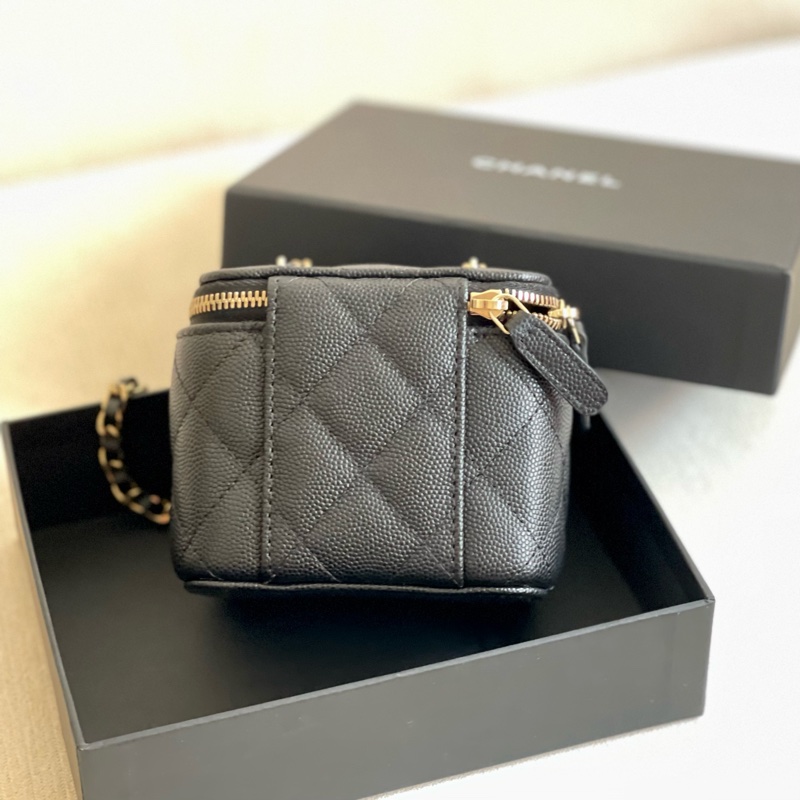 🖤 Chanel vanity case 小盒子 黑色 荔枝皮-2