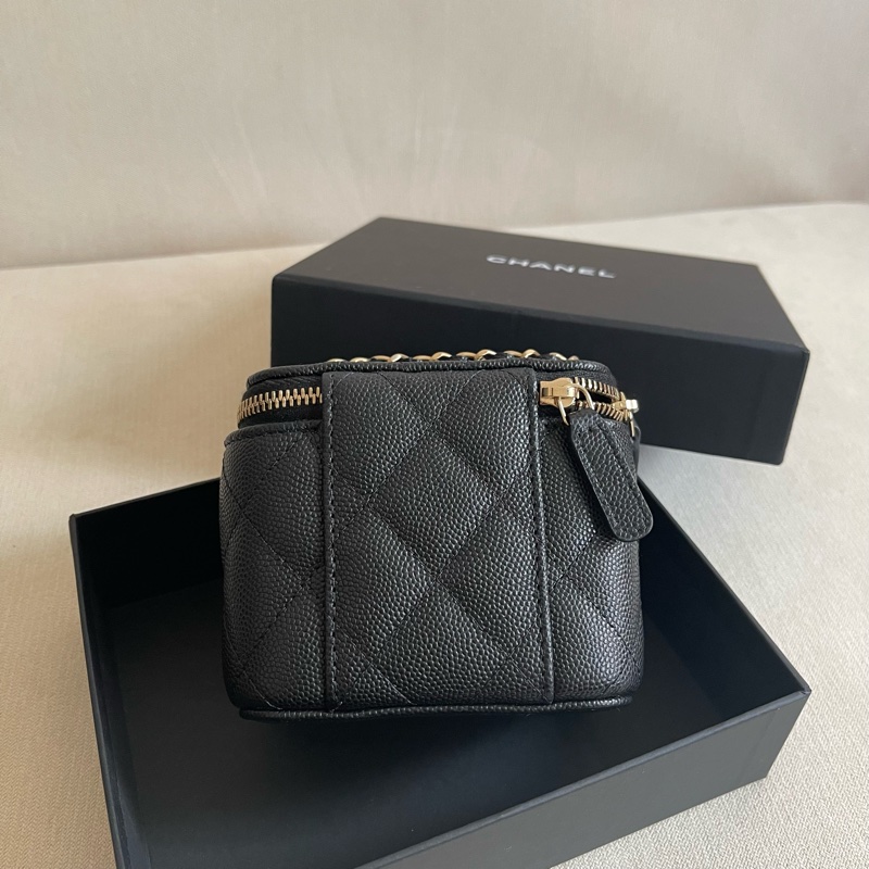 🖤 Chanel vanity case 小盒子 黑色 荔枝皮-5