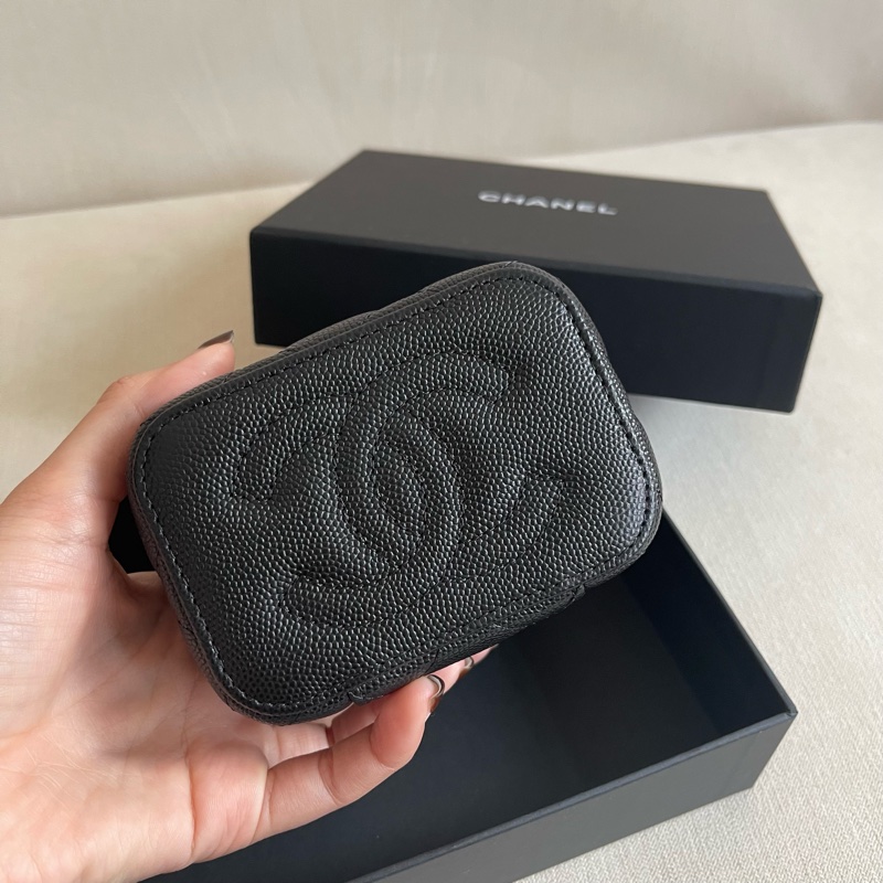 🖤 Chanel vanity case 小盒子 黑色 荔枝皮-6