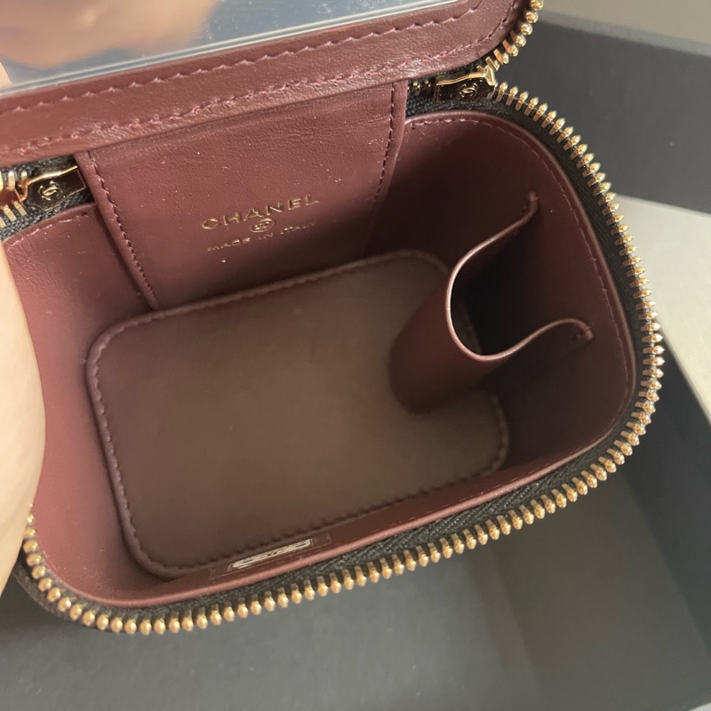 🖤 Chanel vanity case 小盒子 黑色 荔枝皮-9
