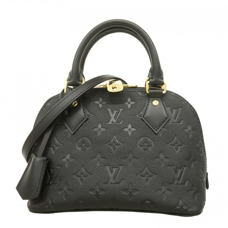 路易威登 Monogram Empreinte Alma BB 手提包 M26409 黑色女士兩用包-0