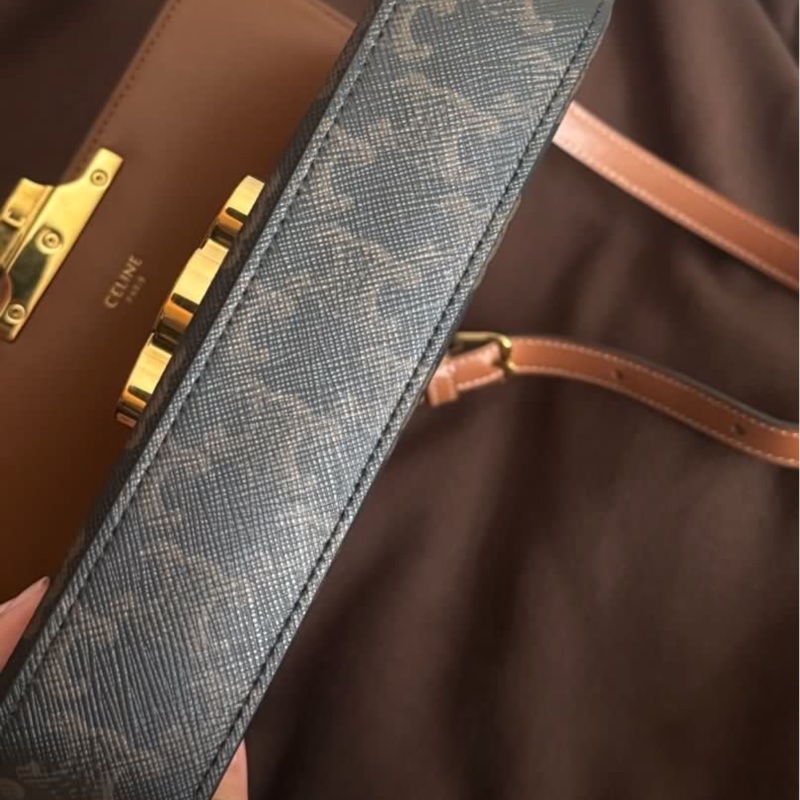 celine 凱旋門老花腋下包-9