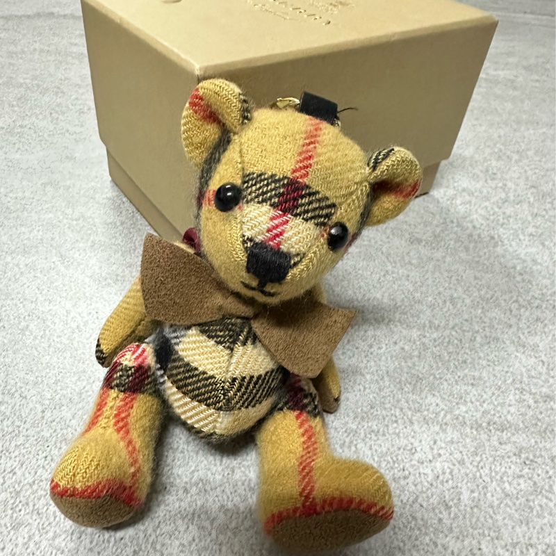 BURBERRY經典格紋泰迪熊小熊吊飾✨-3