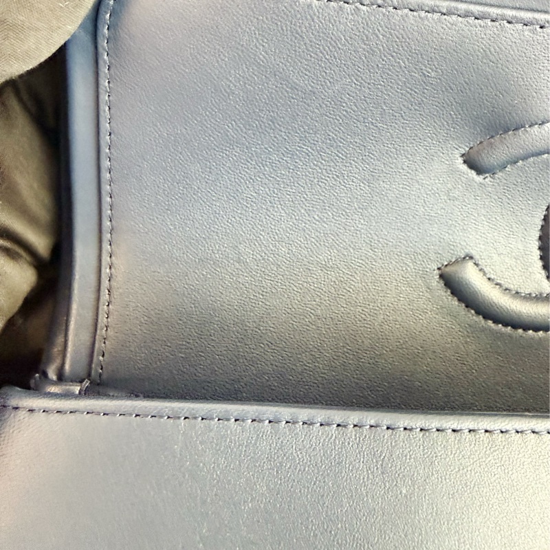 全新CHANEL海軍藍羊皮淡金扣25cm FLAP COCO口蓋包A01112經典11.12包22B-13