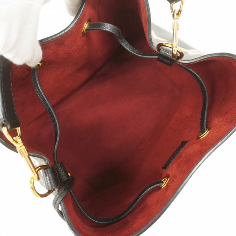 路易威登 Monogram Empreinte 雙色 NeoNoe MM 手提包 M45497 黑色/米色 女士兩用包-3