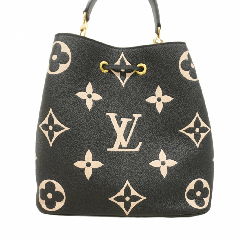 路易威登 Monogram Empreinte 雙色 NeoNoe MM 手提包 M45497 黑色/米色 女士兩用包-11