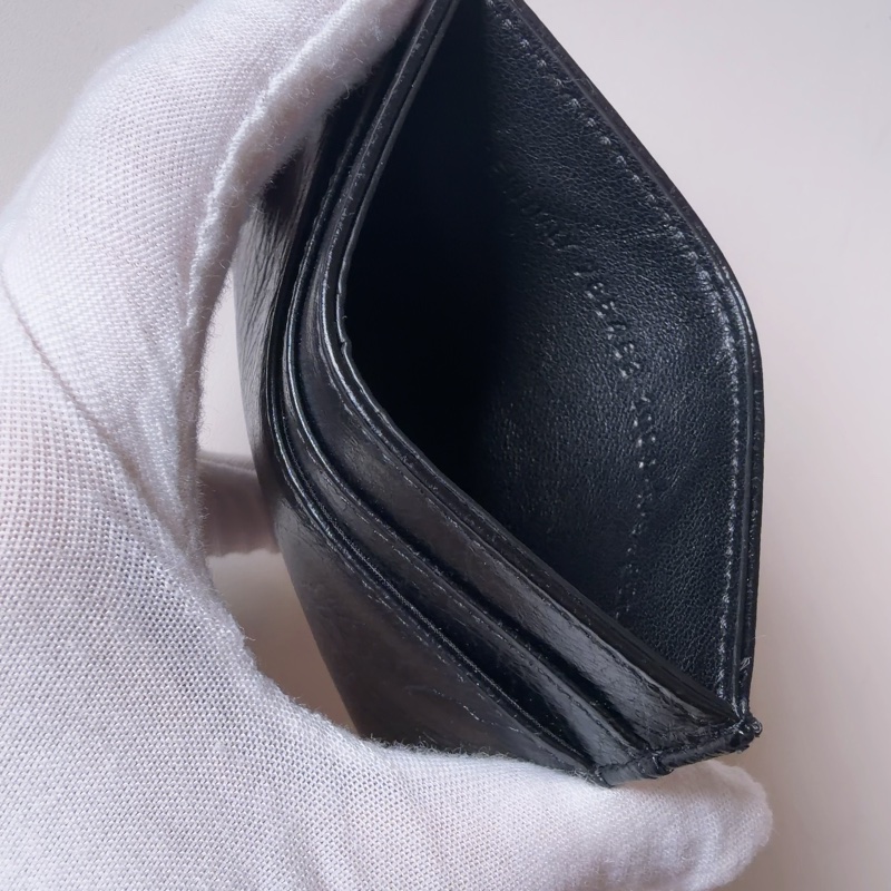 914intheair精品代購『全新閒置』balenciaga巴黎世家bblogo黑色黑金招財牛皮卡包-9