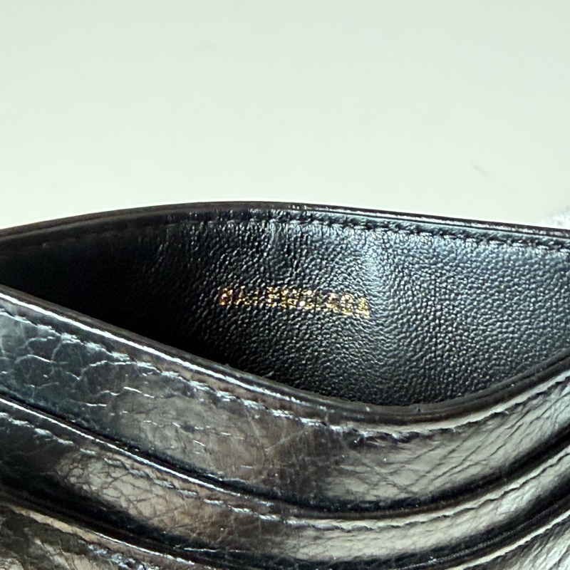 914intheair精品代購『全新閒置』balenciaga巴黎世家bblogo黑色黑金招財牛皮卡包-10