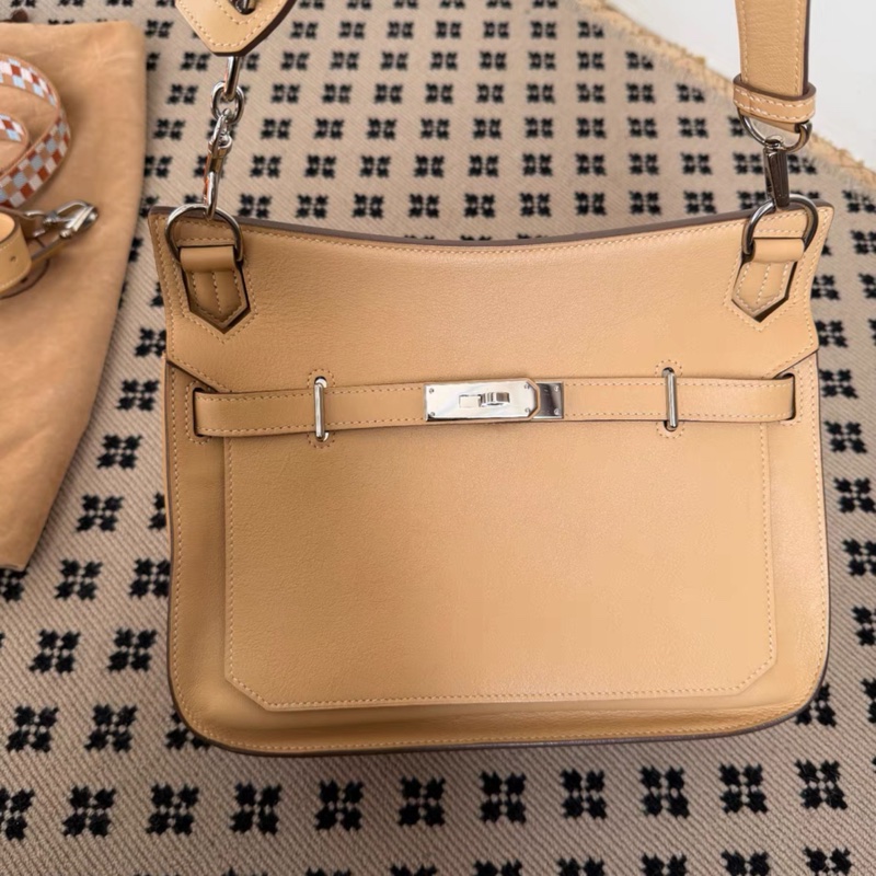 99新 Hermes愛馬仕吉普賽小號28cm  超美奶茶色風衣灰 銀扣，框Q刻，有塵袋-0