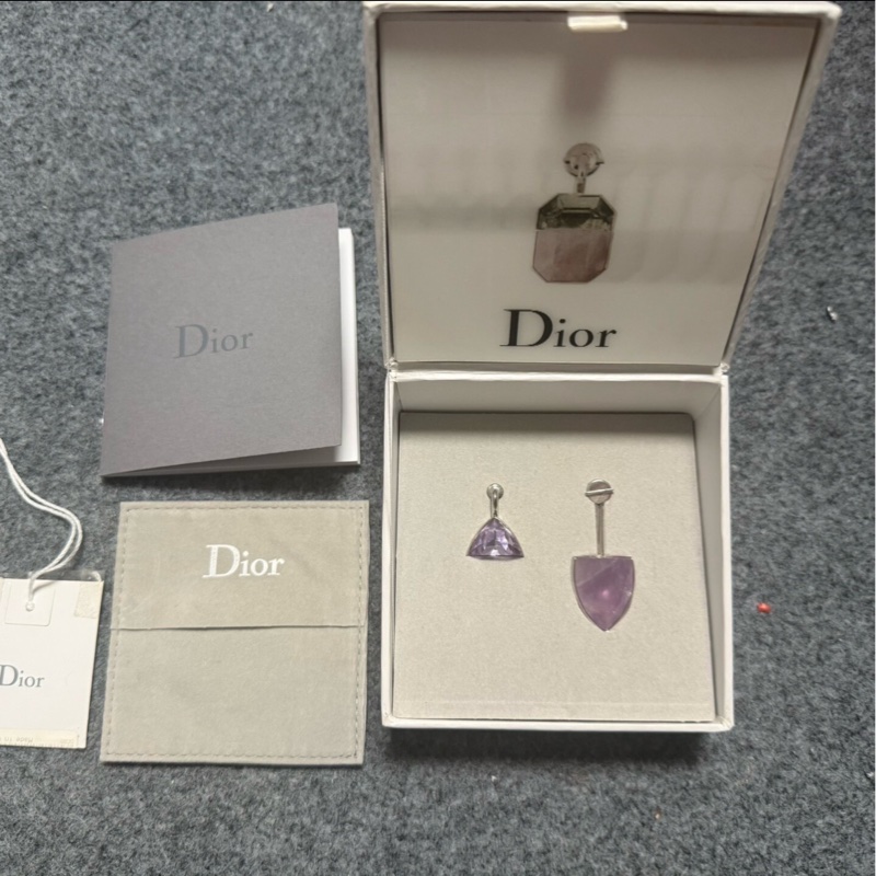【99新✨ 全網最低價!】Dior 耳環 紫水晶 全套包裝Full Set-0