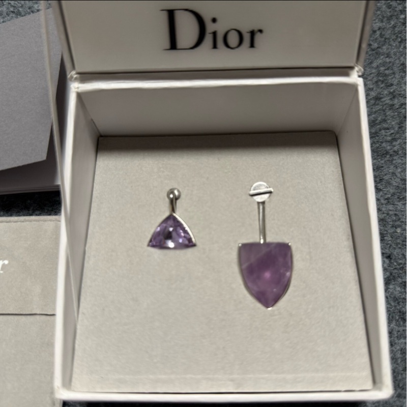 【99新✨ 全網最低價!】Dior 耳環 紫水晶 全套包裝Full Set-1