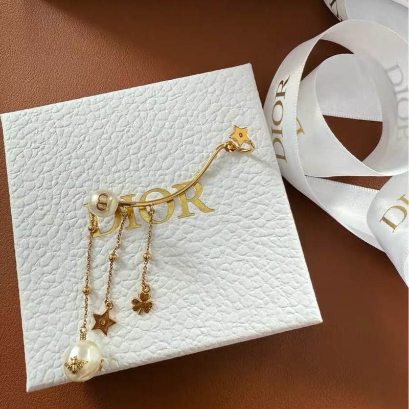 【99新✨ 全網最低價!】Dior CD經典款珍珠耳掛 全套包裝Full Set-6