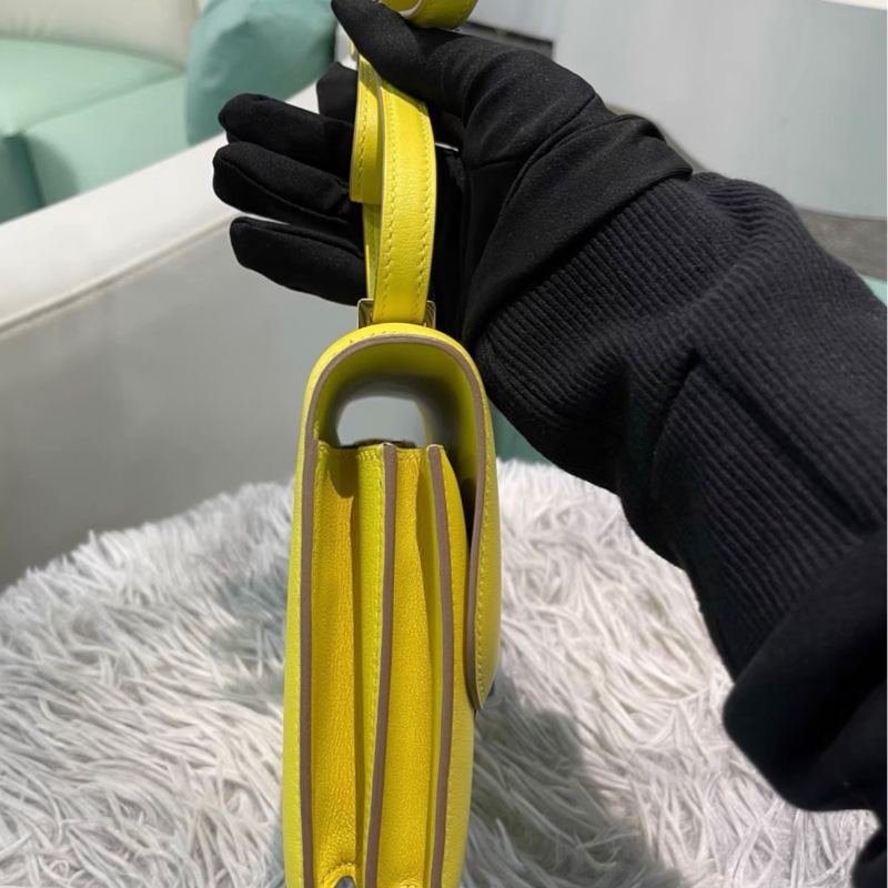 有購証✨💕 Hermes mini Constance愛馬仕檸檬黃金扣康康19 Y刻-5