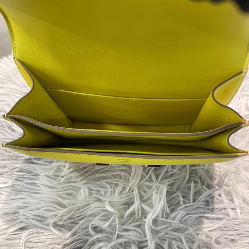 有購証✨💕 Hermes mini Constance愛馬仕檸檬黃金扣康康19 Y刻-7