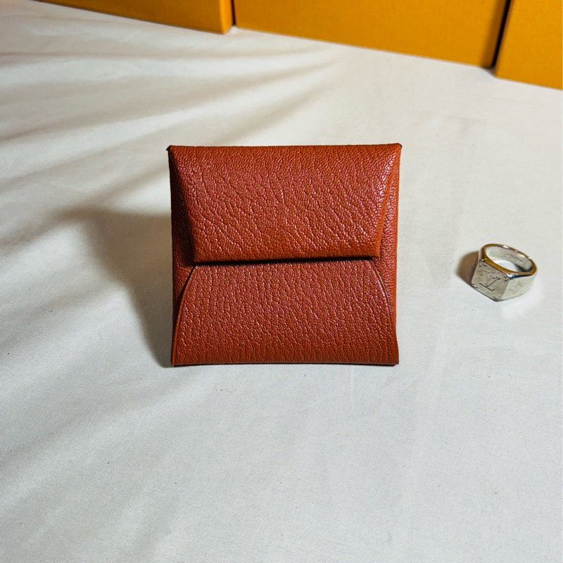 🐴近新閒置 Hermes 愛馬仕 招財深橘色 零錢包👛X刻-1